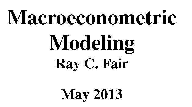 Ray C Fair - 